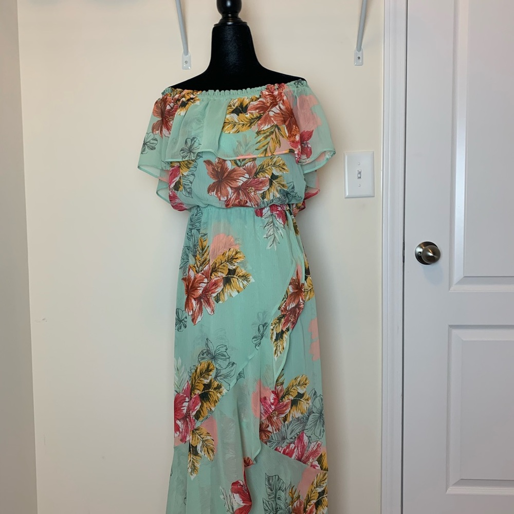 Express Maxi Off the Shoulder Dress